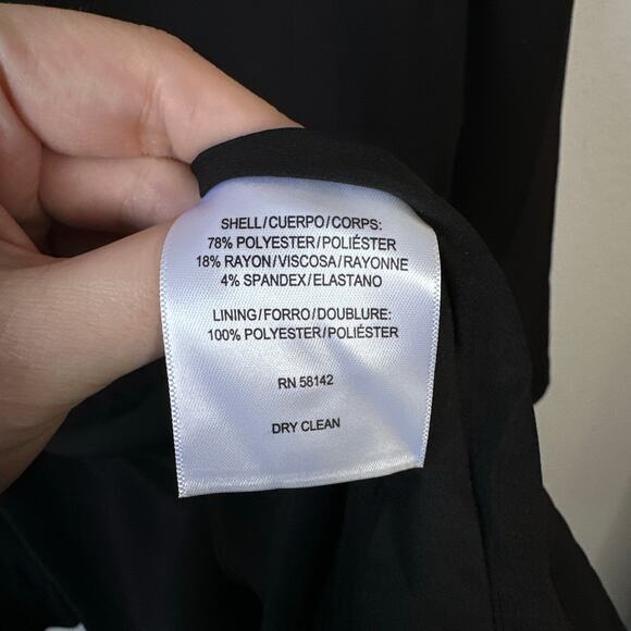 GAL MEETS GLAM Celeste Fit and Flare Dress Black Plus Size 16 Party LBD - Picture 8 of 9